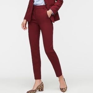 J.Crew High Rise Cameron Pants in Vintage Burgundy